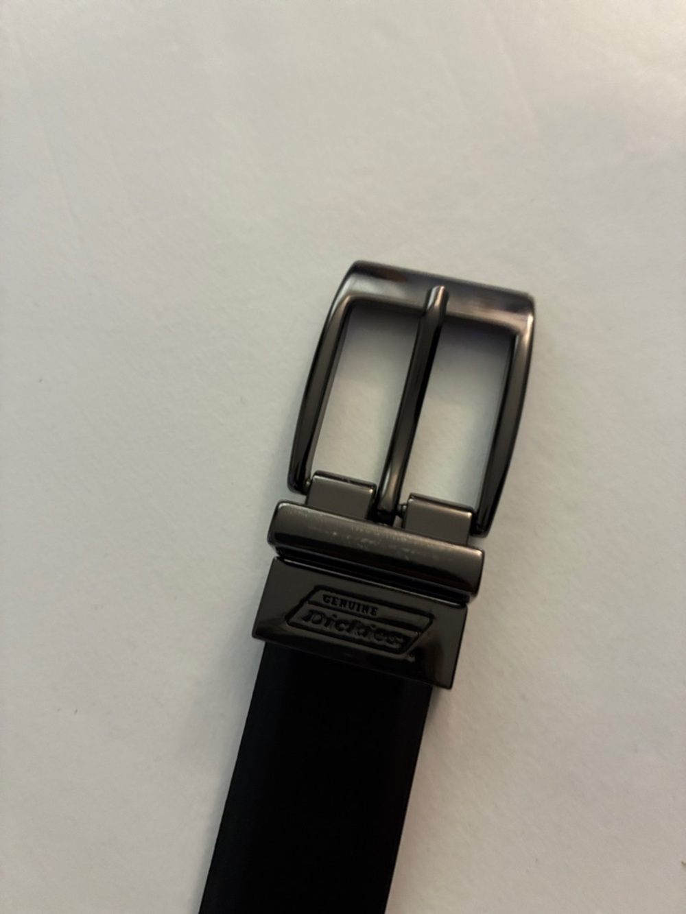 DICKIES kids Black Leather-looking Belt with Gunmetal Buckle formal